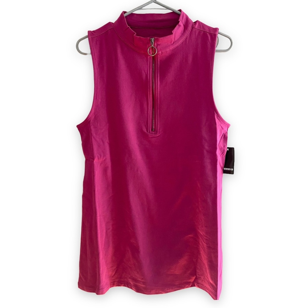 NWT Torrid Foxy Mock Neck Zip Up Tank